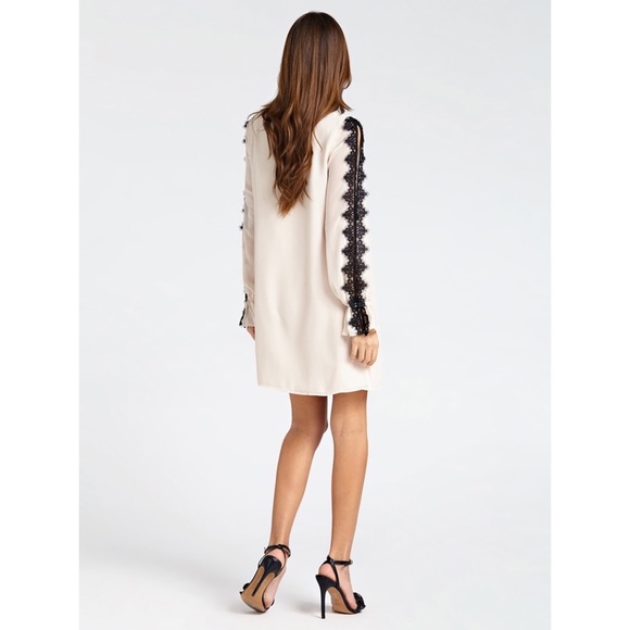 GUESS BY MARCIANO Perry Lace-Trim Shift Dress SZ S - Picture 4 of 12